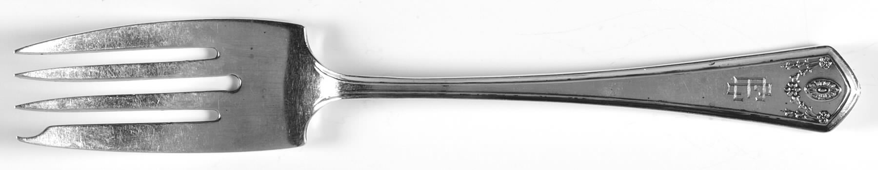 Georgian Garland (Sterling, 1914) Individual Solid Fish Fork by Frank Smith-1