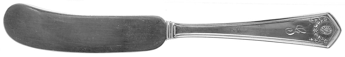 Georgian Garland (Sterling, 1914) Flat Handle Butter Spreader by Frank Smith-1