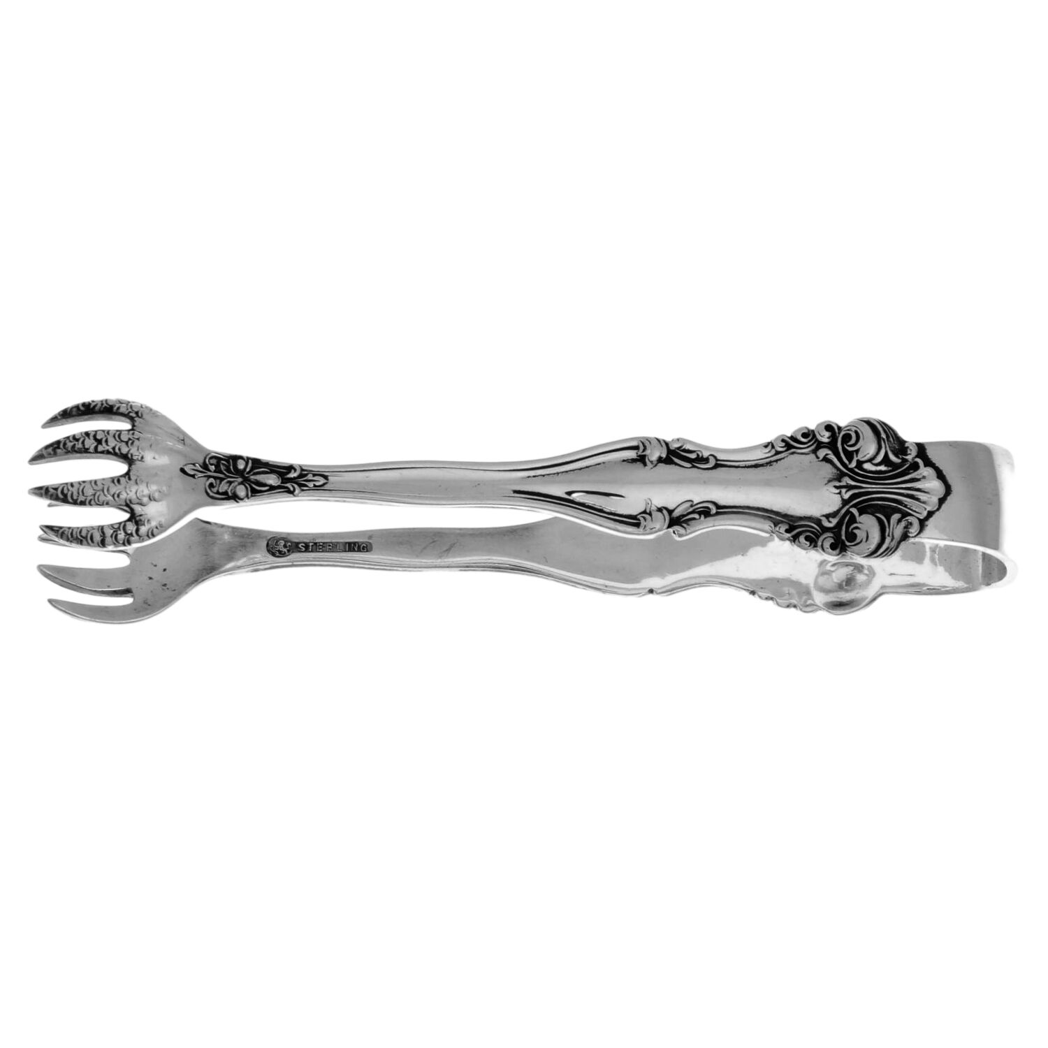 George VI (Sterling, 1912) Small Sugar Tongs by Frank Smith-1
