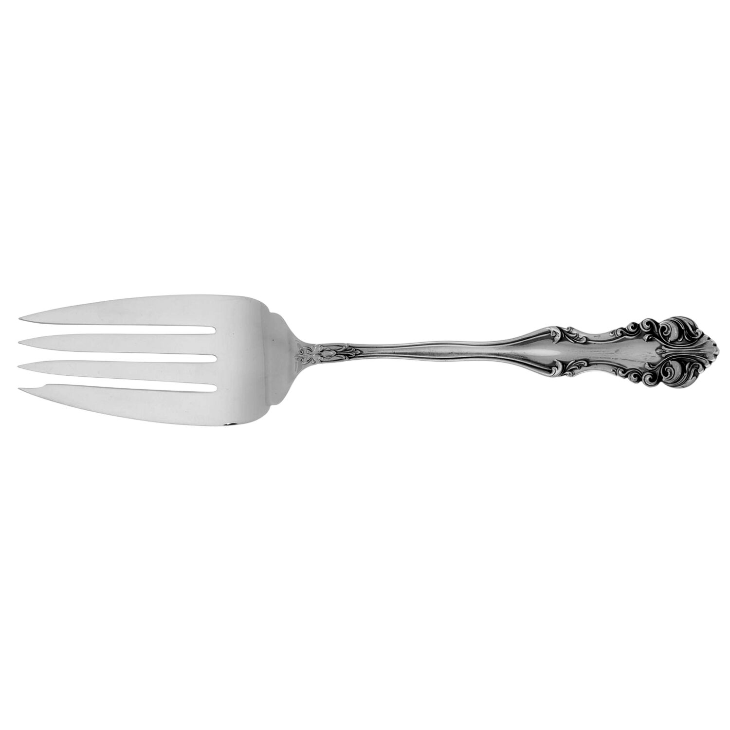George VI (Sterling, 1912) Medium Solid Cold Meat Serving Fork by Frank Smith-1