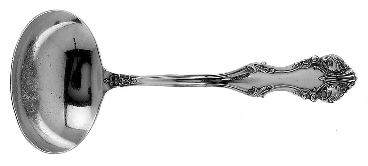 George VI (Sterling, 1912) Solid Gravy Ladle by Frank Smith-1