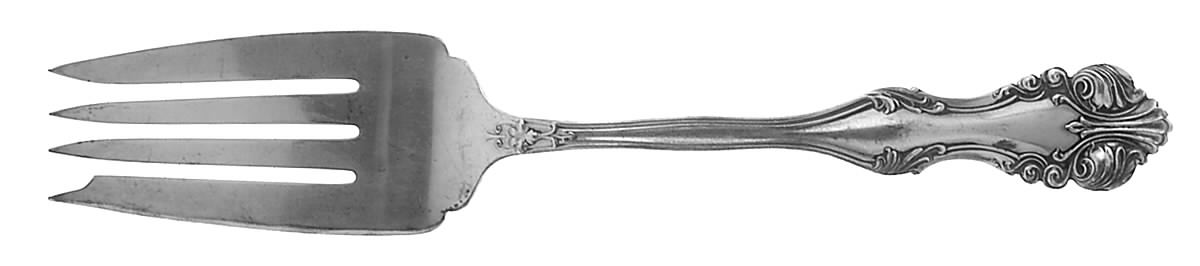 George VI (Sterling, 1912) Small Solid Cold Meat Serving Fork by Frank Smith-1