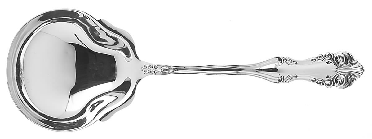 George VI (Sterling, 1912) Small Solid Berry/Casserole Spoon by Frank Smith-1