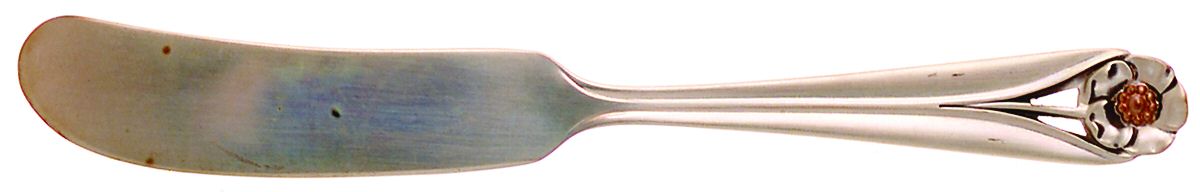 Golden Age (Sterling, 1947) Flat Handle Butter Spreader by Frank Smith-1