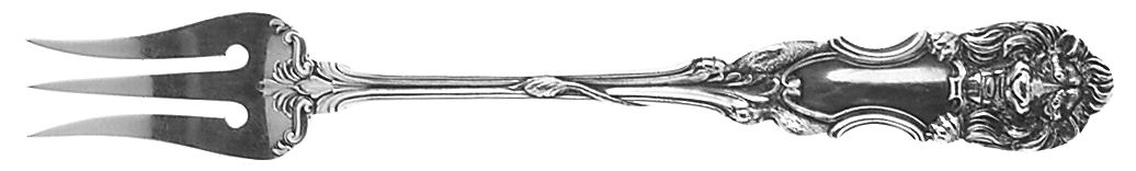 Lion (Sterling, 1903, No Monograms) Oyster Fork by Frank Smith-1