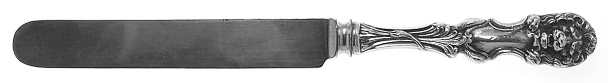Lion (Sterling, 1903, No Monograms) Blunt Hollow Knife with Bolster by Frank Smith-1
