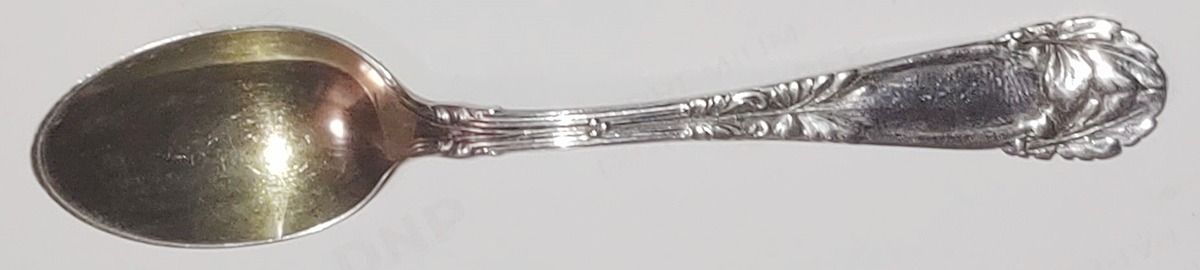 Oak (Sterling, 1912, Monograms) Demitasse Spoon by Frank Smith-1
