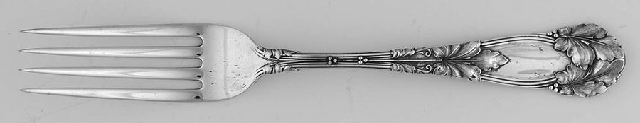Oak (Sterling, 1912, Monograms) Fork by Frank Smith-1