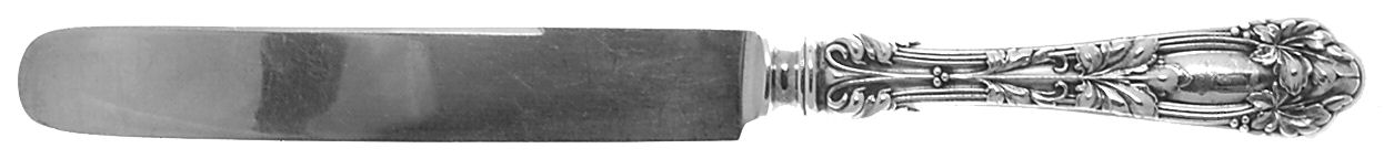 Oak (Sterling, 1912, Monograms) Old French Hollow Knife with Bolster by Frank Smith-1