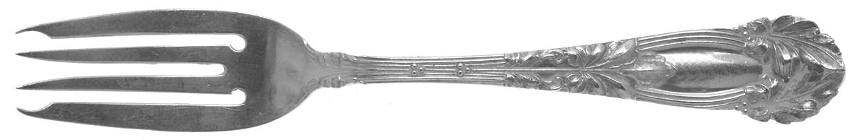 Oak (Sterling, 1912, Monograms) Individual Salad Fork by Frank Smith-1