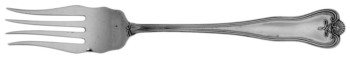 Priscilla (Sterling, 1924, No Monograms) Large Chipped Beef Fork by Frank Smith-1