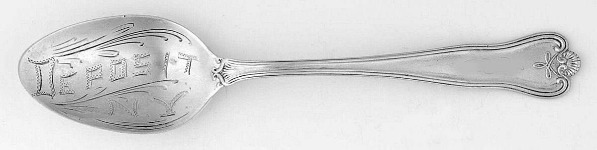Priscilla (Sterling, 1924, No Monograms) Souvenir Spoon (Five O'Clock) by Frank Smith-1