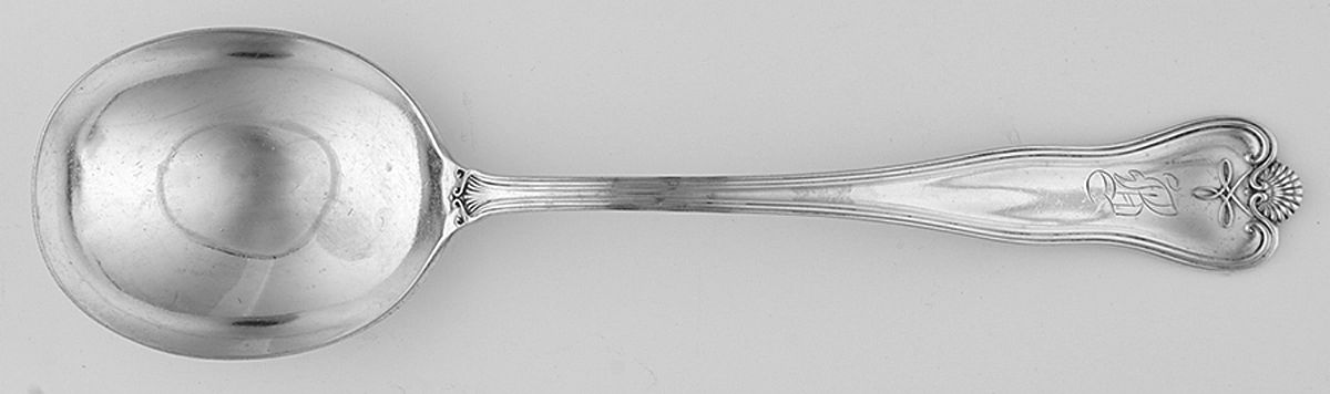 Priscilla (Sterling, 1924, No Monograms) Round Bowl Soup Spoon (Gumbo) by Frank Smith-1