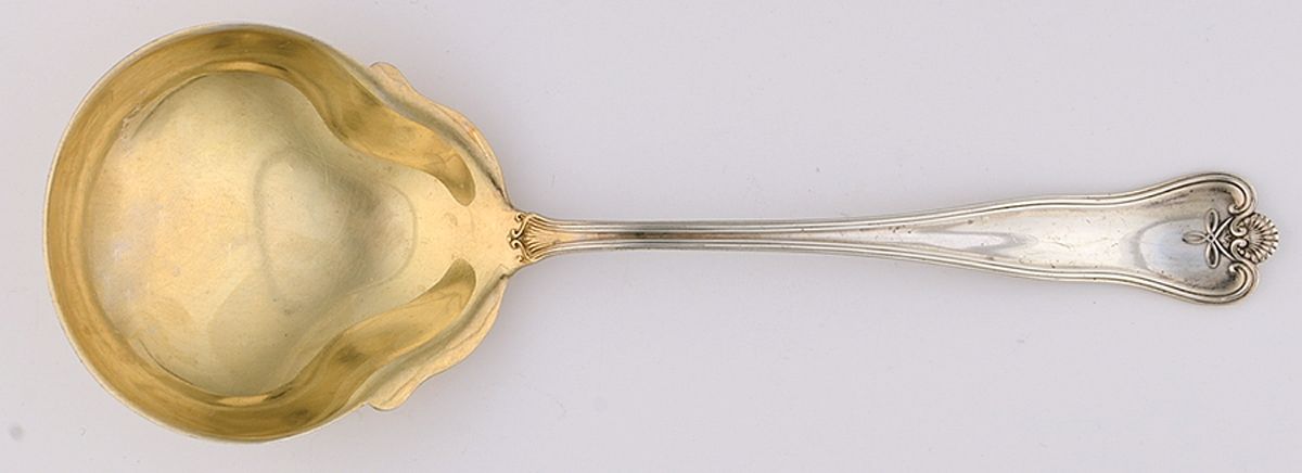 Priscilla (Sterling, 1924, No Monograms) Small Solid Berry/Casserole Spoon by Frank Smith-1