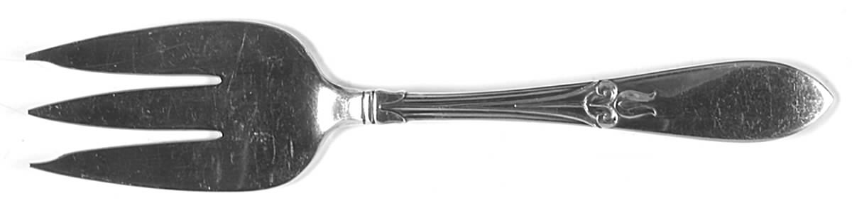 Tulipan (Sterling, 1933) Small Solid Cold Meat Serving Fork by Frank Smith-1