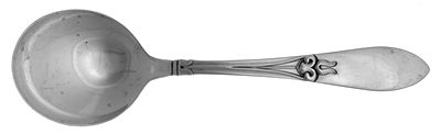 Tulipan (Sterling, 1933) Round Bowl Soup Spoon (Cream Soup) by Frank Smith-1