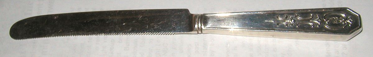 Vergennes (Sterling, 1913) Orange Knife with Silverplate Blade by Frank Smith-1
