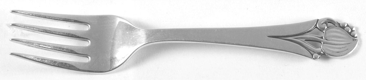 Woodlily (Sterling, 1945, Satin) Baby Fork by Frank Smith-1