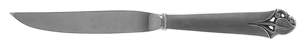 Woodlily (Sterling, 1945, Satin) Individual Steak Knife Hollow Handle by Frank Smith-1