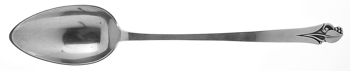 Woodlily (Sterling, 1945, Satin) Oversize Solid Salad Serving Spoon by Frank Smith-1
