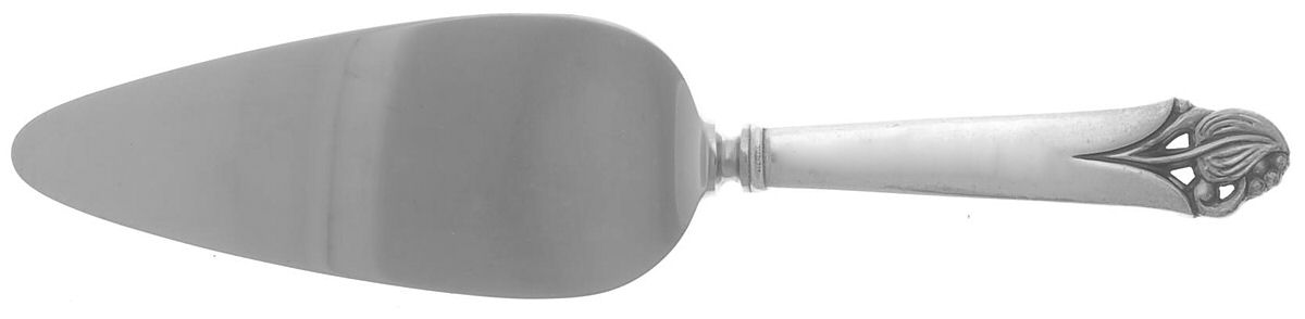 Woodlily (Sterling, 1945, Satin) Pie Server with Stainless Blade by Frank Smith-1