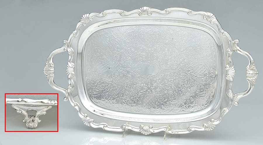 Georgetown (Silverplate, Hollowware) 15" Rectangular Tray by F B Rogers-1