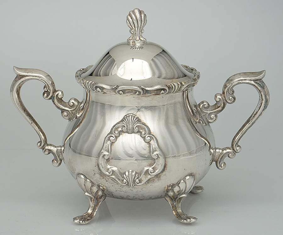 Georgetown (Silverplate, Hollowware) Sugar Bowl & Lid by F B Rogers-1