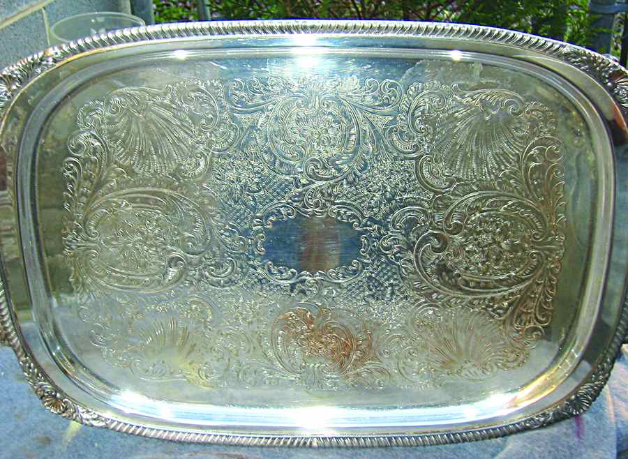7366 (Silverplate, Hollowware) Silverplate Waiter Tray by F B Rogers-1