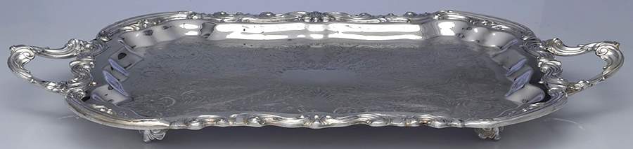 2333 (Silverplate, Hollowware) Large Silverplate Waiter Tray by F B Rogers-1