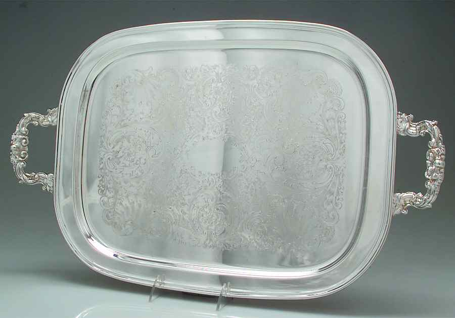 FXX1 (Silverplate, Hollowware) Large Silverplate Waiter Tray by Federal Silver-1