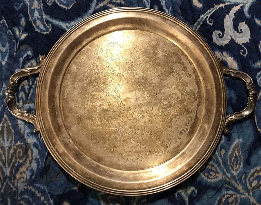 2670 (Silverplate, Hollowware) 12" Round Handled Tray by F B Rogers-1