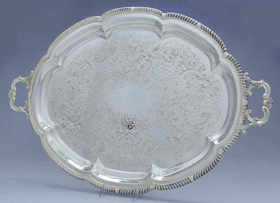 6707 (Silverplate, Hollowware) 24" Waiter Tray by F B Rogers-1
