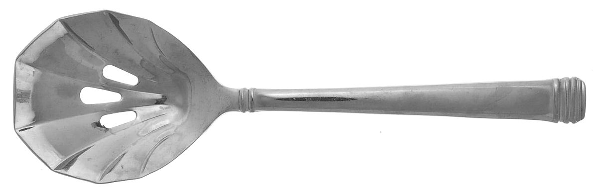 Encore (Stainless) Pierced Solid Serving Spoon by Fortunoff-1