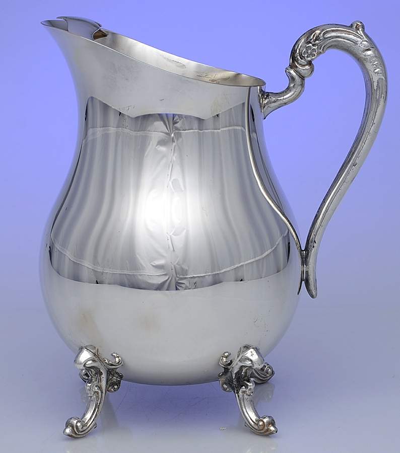 3707 (Silverplate, Hollowware) 64 Oz Ice Lip Water Pitcher by F B Rogers-1