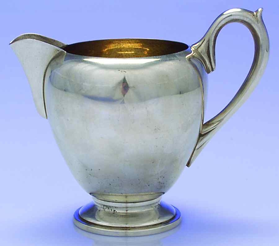 400-Plain (Sterling, Hollowware) Creamer by F B Rogers-1