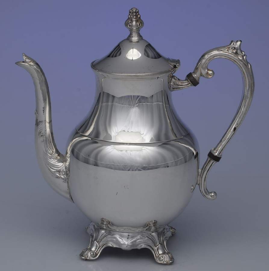 FBR30 (Silverplate, Hollowware) Silverplate Coffee Pot by F B Rogers-1