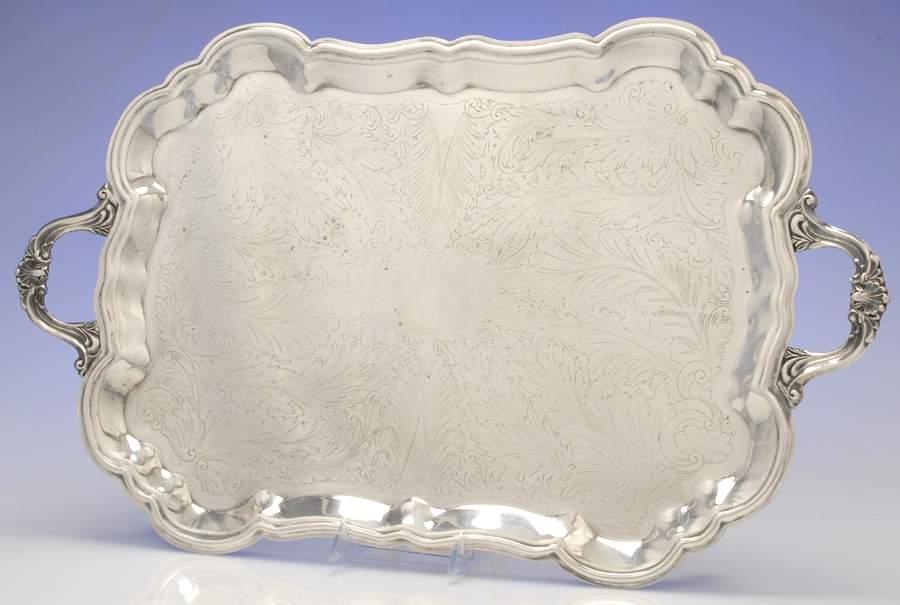 FBR30 (Silverplate, Hollowware) Large Silverplate Waiter Tray by F B Rogers-1