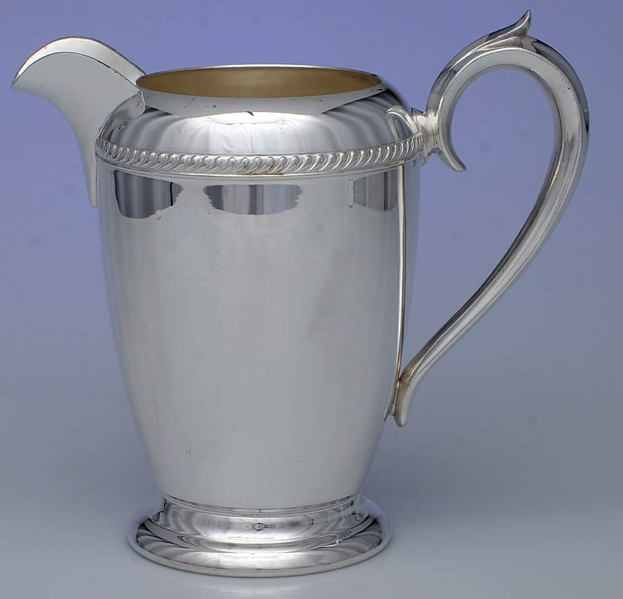 1200 (Silverplate, Hollowware) Plated Water Pitcher with Ice Lip by F B Rogers-1