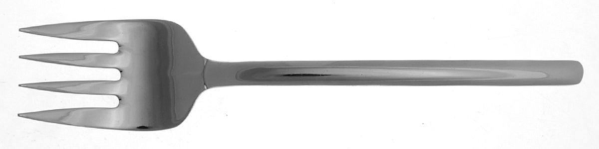 FTU8 (Stainless) Medium Solid Cold Meat Serving Fork by Fortunoff-1