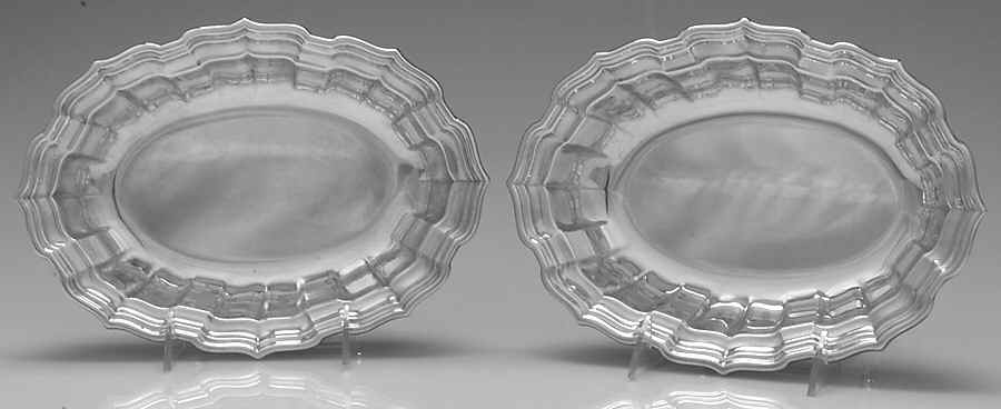 198 (Sterling, Hollowware) Pair of 10" Double Oval Vegetables by Frank Smith-1