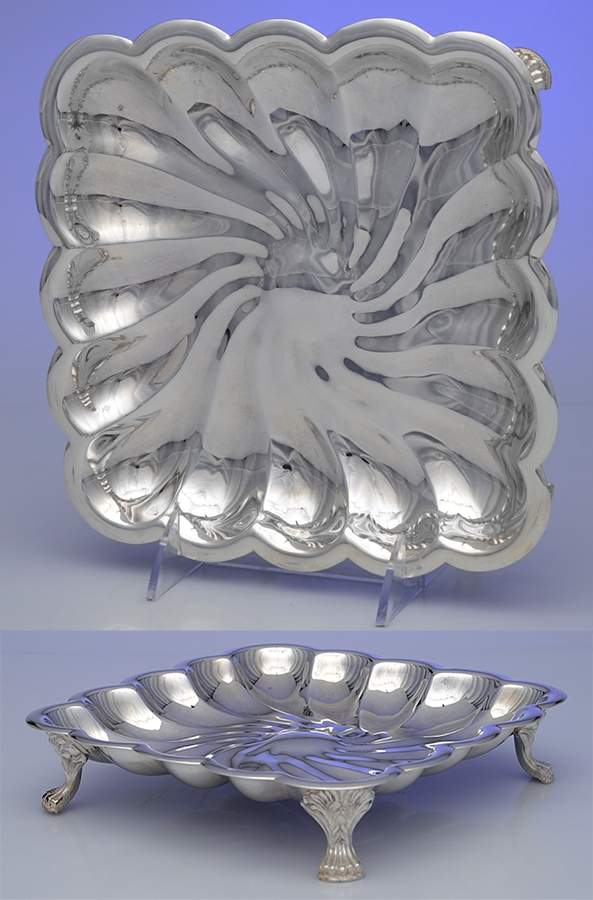 648 (Silverplate, Hollowware) 8" Square Tray by F B Rogers-1