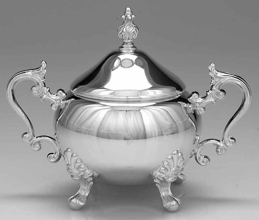 Lady Margaret (Silverplate, Hollowware) Sugar Bowl & Lid by F B Rogers-1