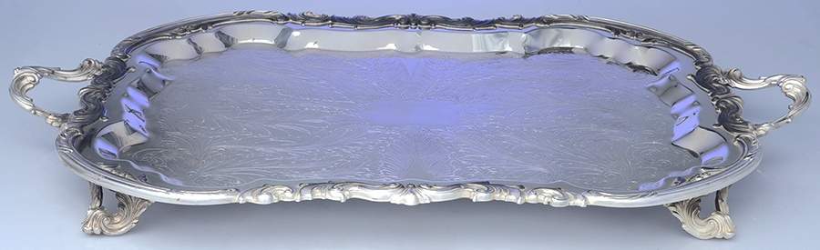Lady Margaret (Silverplate, Hollowware) 24" Waiter Tray by F B Rogers-1