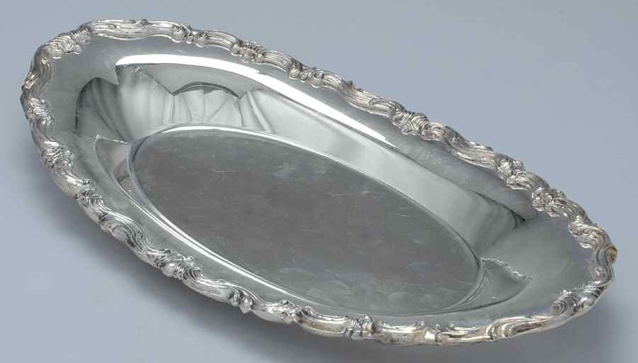 1894 (Silverplate, Hollowware) 12" Bread Tray by F B Rogers-1