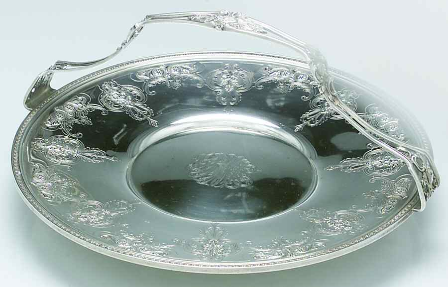 R53-20 (Sterling, Hollowware) Sterling Footed Cake Plate by Frank Smith-1