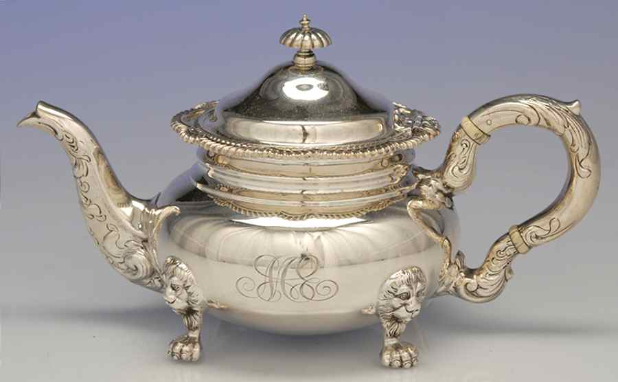 Lion (Sterling, Hollowware) Mini Teapot by Frank Smith-1