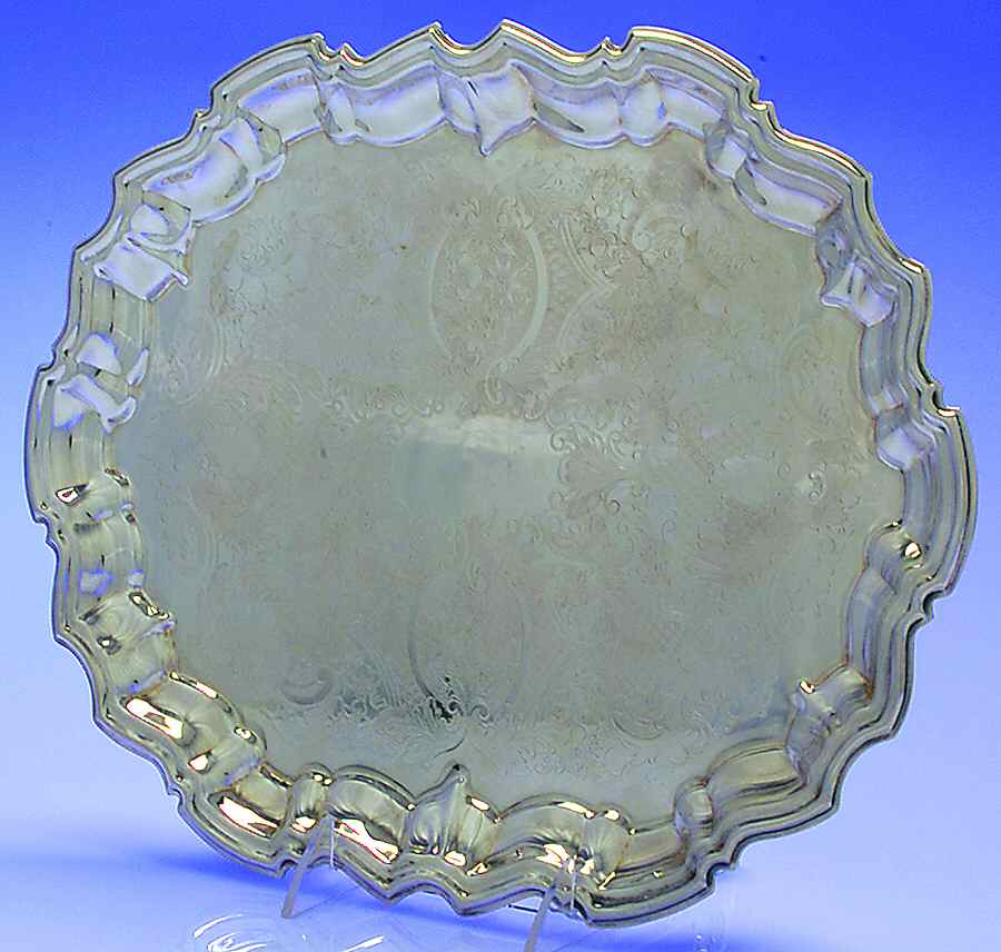 5737 (Silverplate, Hollowware) Small Footed Waiter Tray by F B Rogers-1
