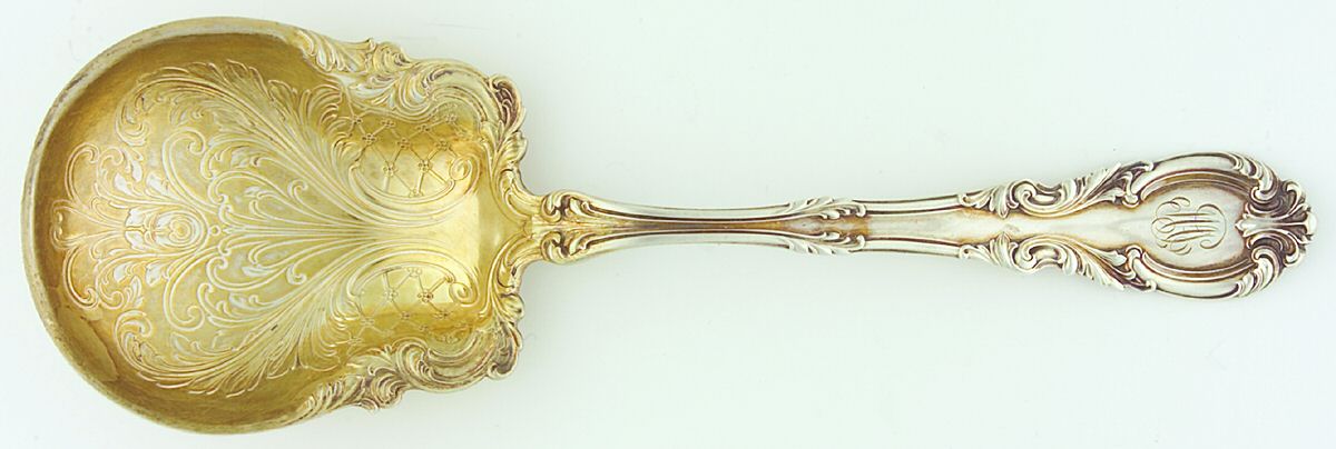 FSS15 (Sterling) Large Solid Berry/Casserole Spoon by Frank Smith-1