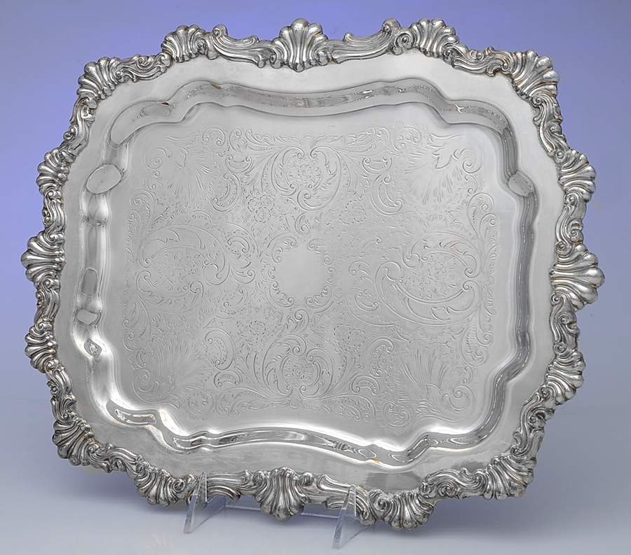 6720 (Silverplate, Hollowware) Silverplate Waiter Tray by F B Rogers-1