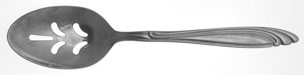 FTU13 (Stainless) Pierced Tablespoon (Serving Spoon) by Fortunoff-1